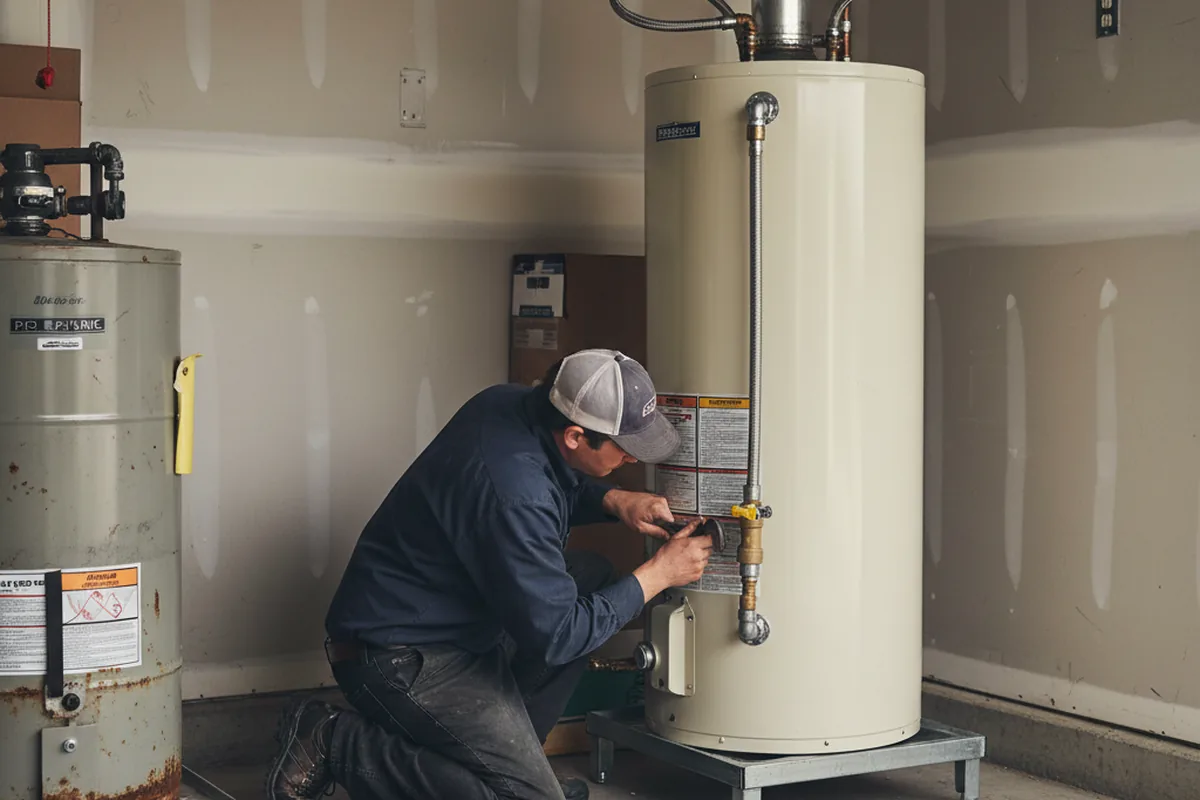 Water heater and shutoff valve replacement in National City